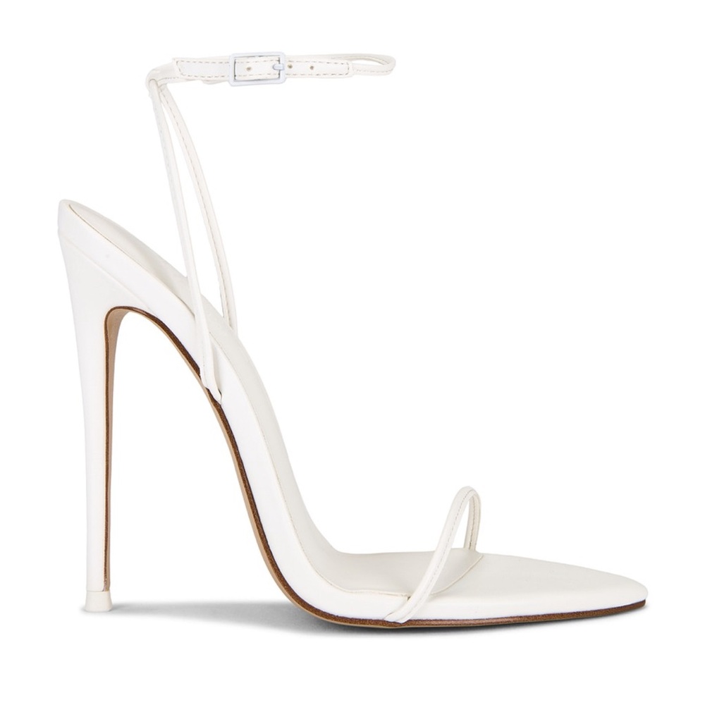 Chic White Strappy Heels